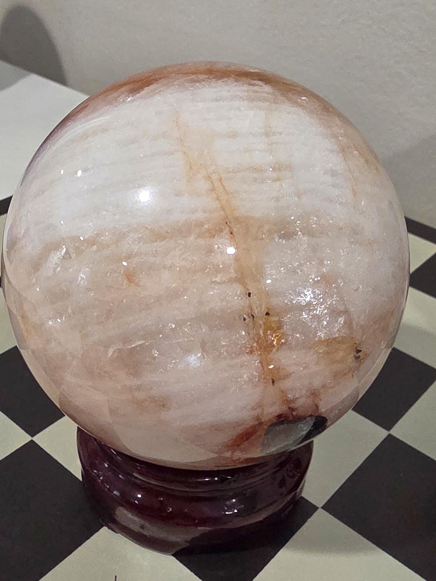 Large Natural Polished Crystal Sphere | One-of-a-Kind Decorative Mineral | Statement Home Décor