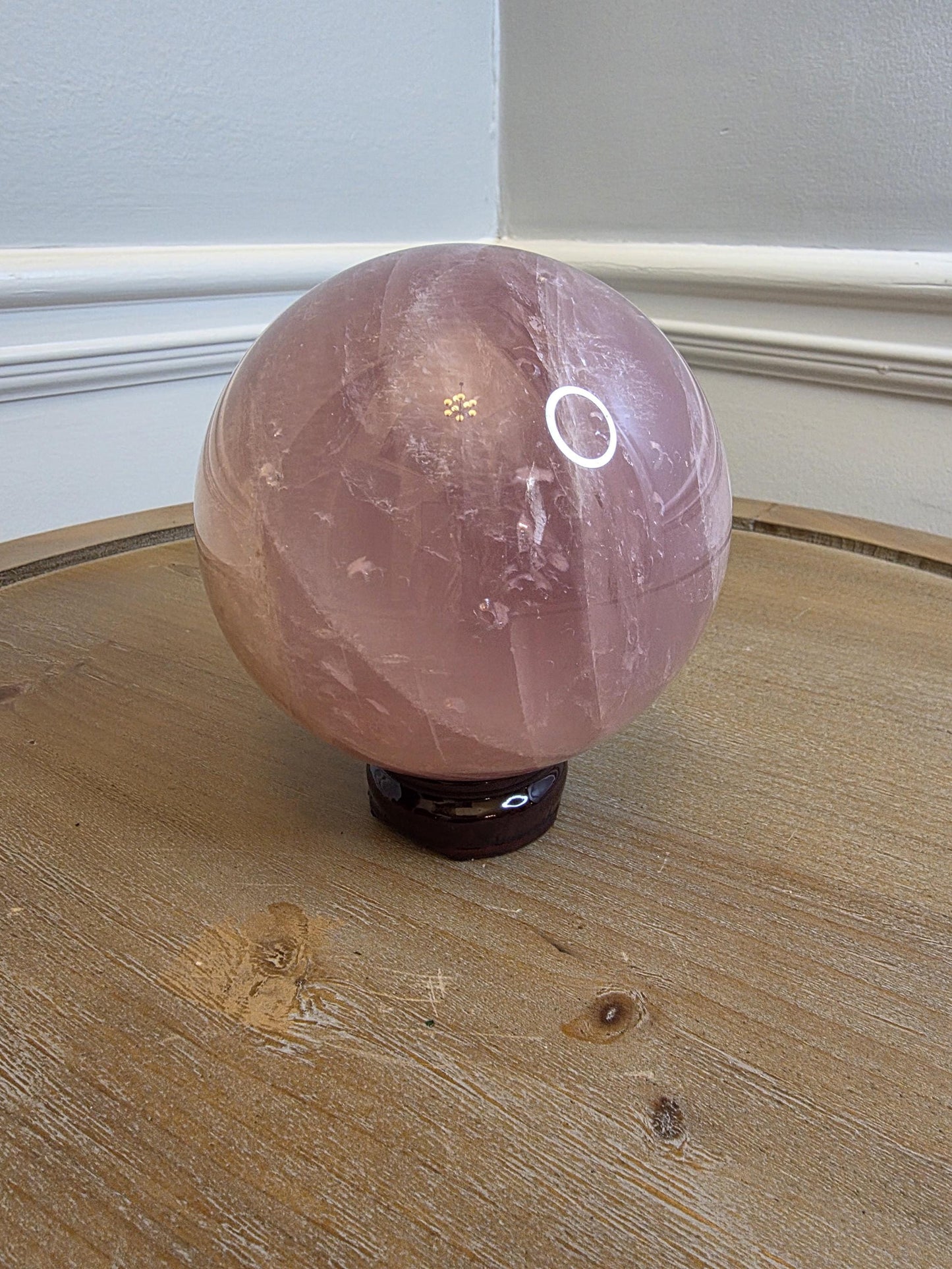 Large Polished Rose Quartz Sphere – Home Décor