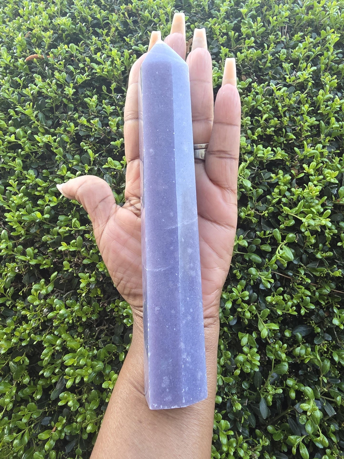 Lepidolite Crystal Tower | Lavender Purple Point | Calming Stone | Polished Crystal Obelisk