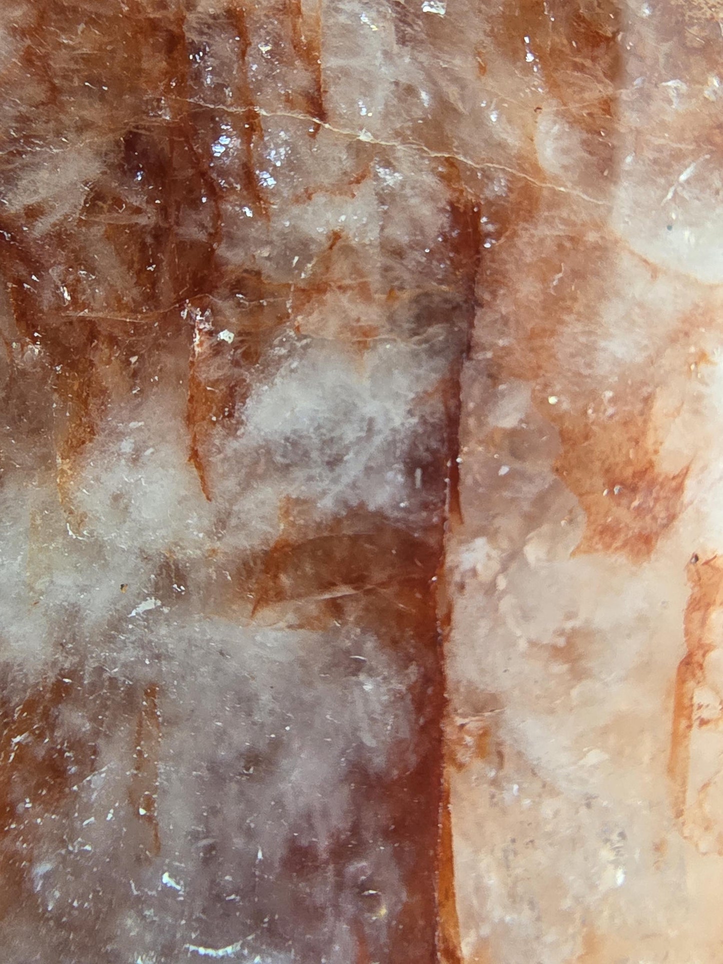 Large Hematoid Quartz Tower | Red Vein Polished Crystal Décor