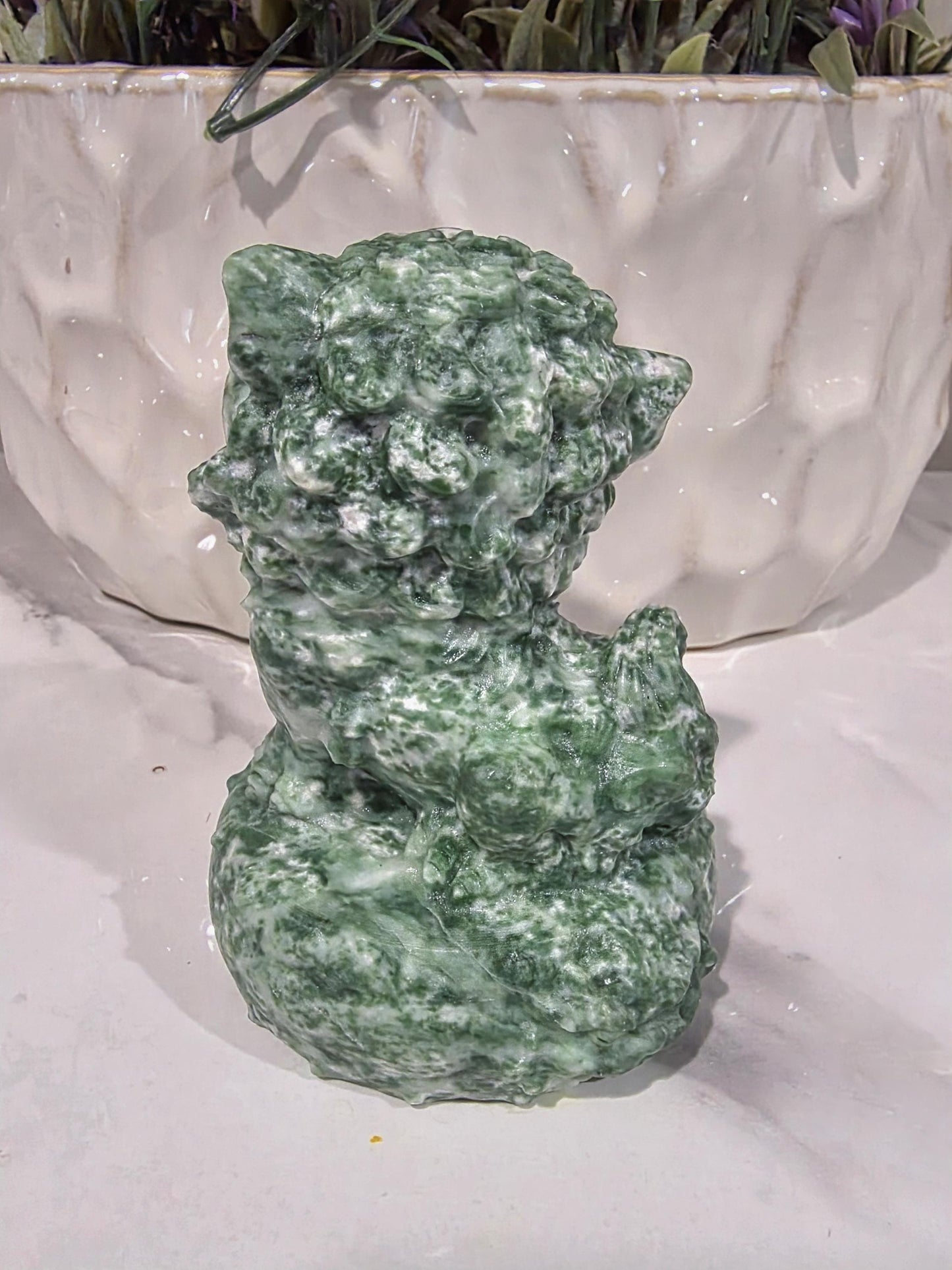 Natural Green Stone Foo Dog (Exact Stone Unknown)