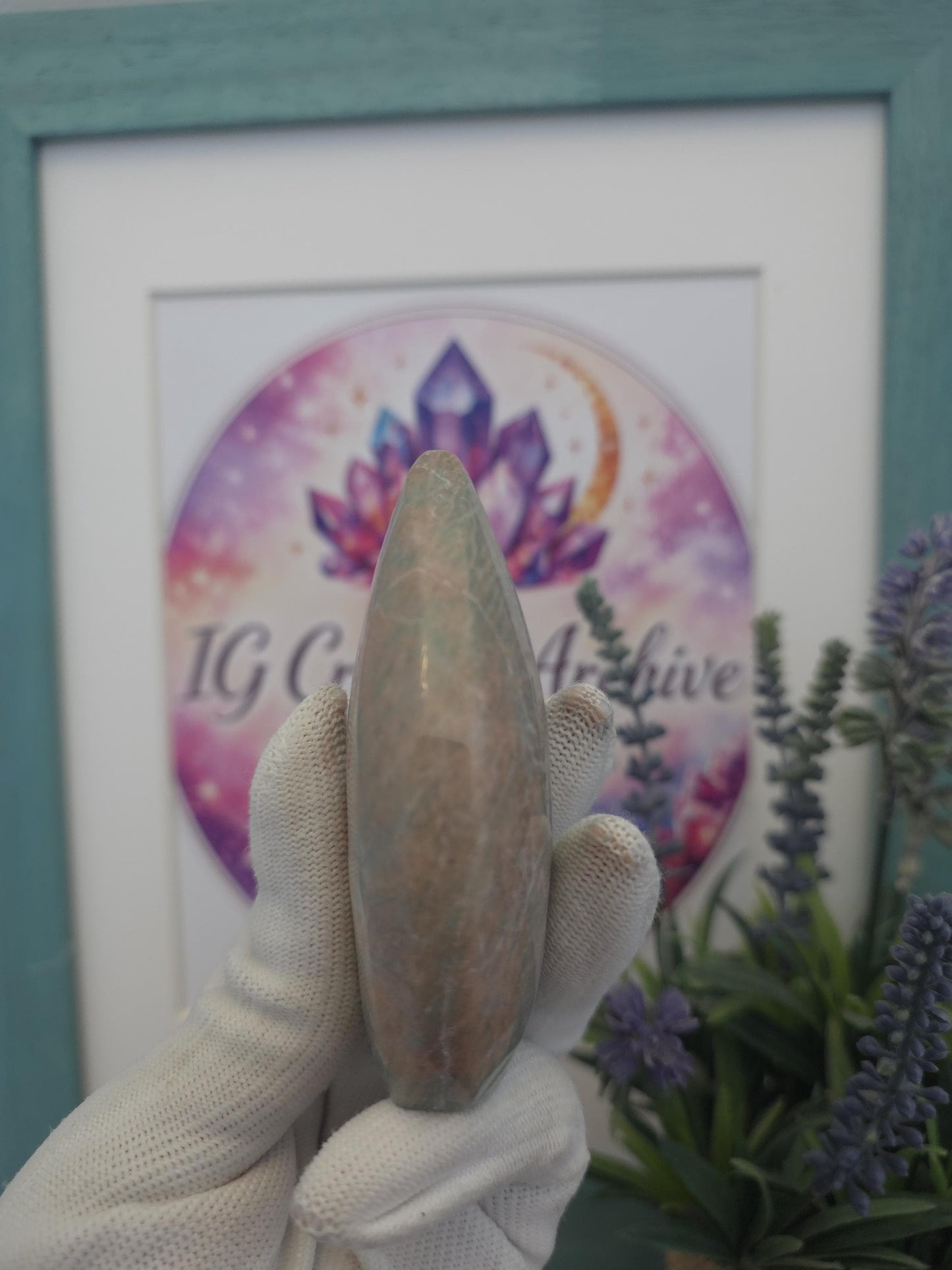 Pastel Amazonite Freeform Flame