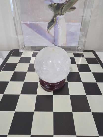 Clear Quartz Sphere | Polished Energy Amplifier Crystal (2.5 inches)