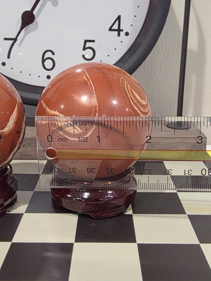 Red Jasper Sphere | Polychrome Jasper Crystal Ball | Earth Tone Decor | Grounding Energy Stone
