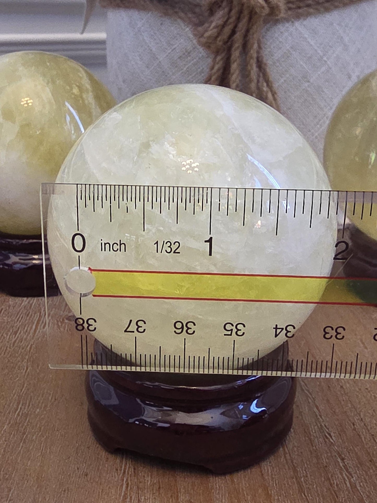 Yellow Calcite Sphere | Polished Crystal Ball | Natural Stone Orb | Mineral Decor | Meditation Altar Decor