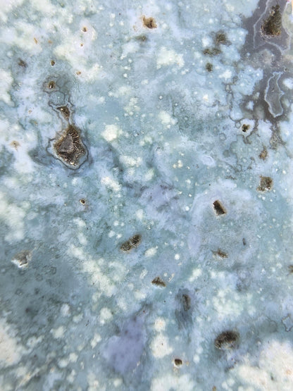 Ocean Jasper Tower, Polished Green Orbicular Crystal Point, Healing Stone Decor
