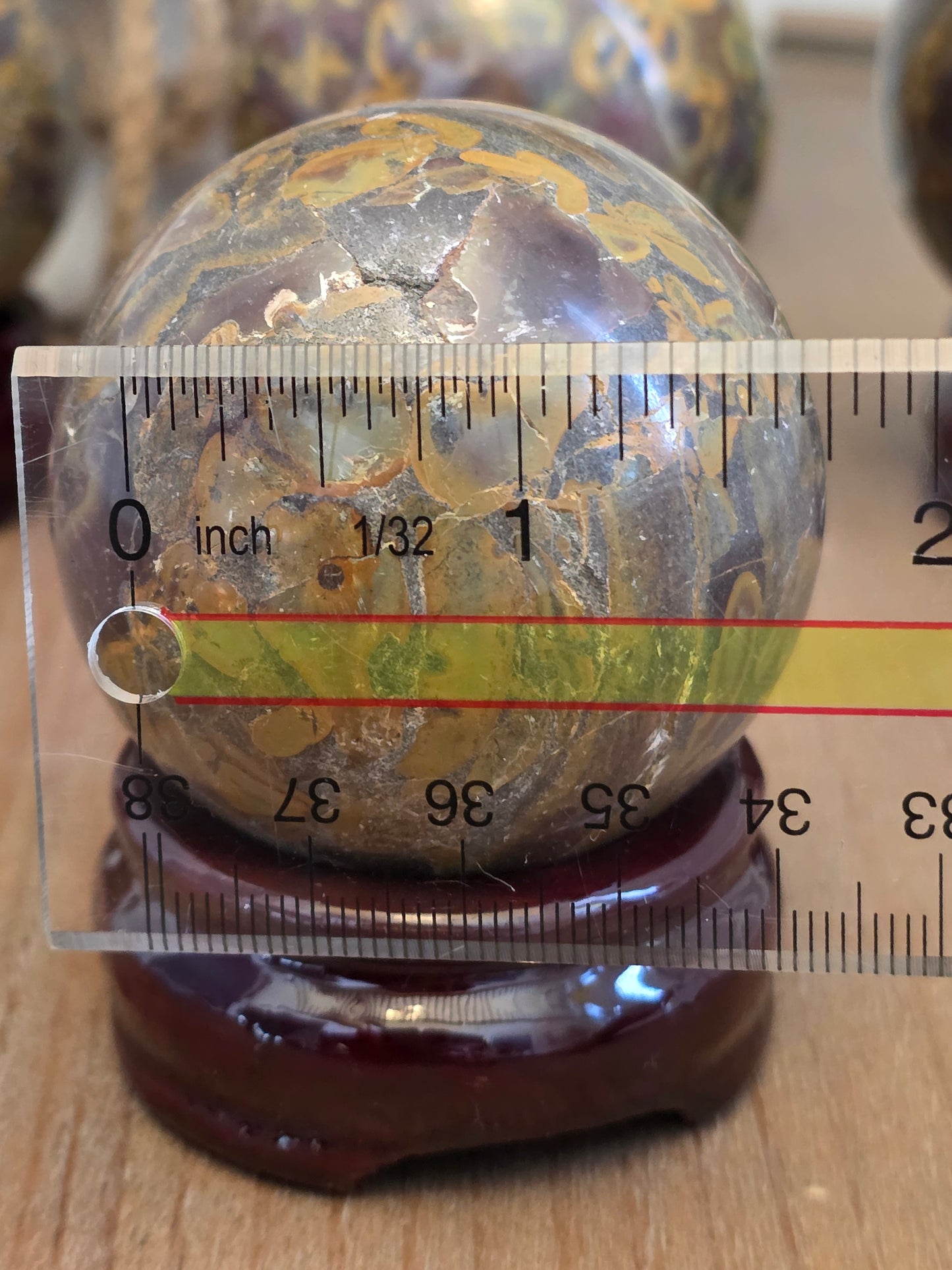 Leopard Skin Jasper Sphere 50mm | Natural Polished Crystal Ball | Brown Gold Spotted Stone Décor | IG Crystal Archive