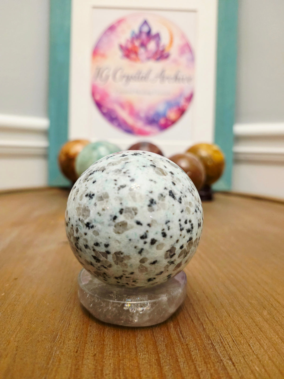 Natural Dalmatian Jasper Sphere | Polished Dalmatian Stone Crystal | 2" Decorative Gemstone Sphere | Exact Piece