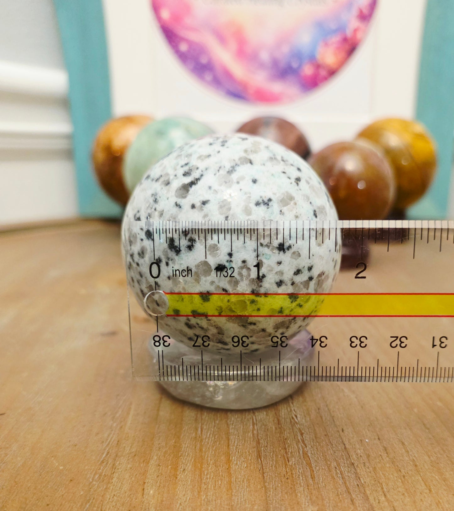 Natural Dalmatian Jasper Sphere | Polished Dalmatian Stone Crystal | 2" Decorative Gemstone Sphere | Exact Piece