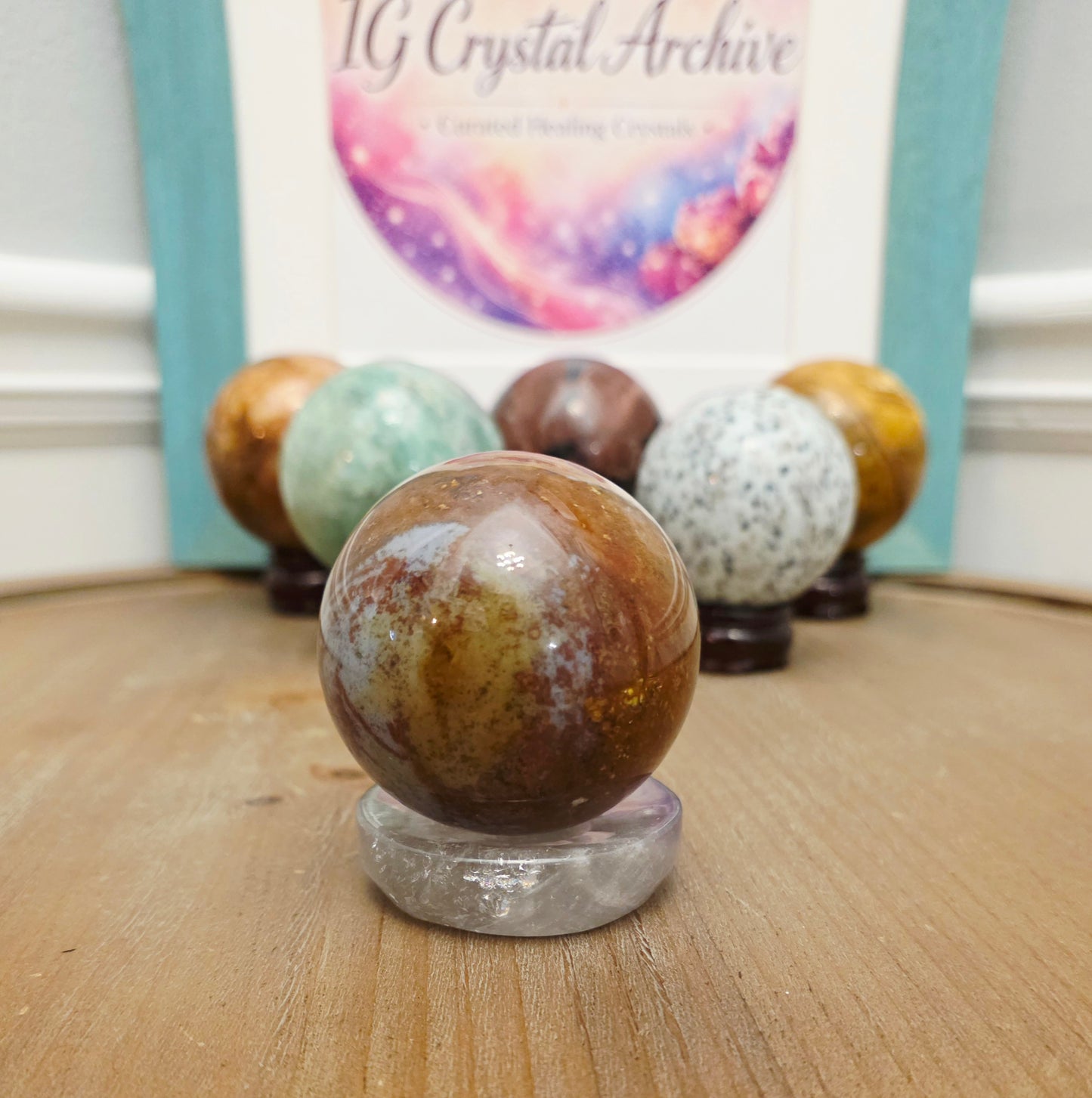 Natural Polychrome Jasper Sphere | Desert Jasper Crystal Sphere | Polished Gemstone Décor | 2.0" Collectible Sphere
