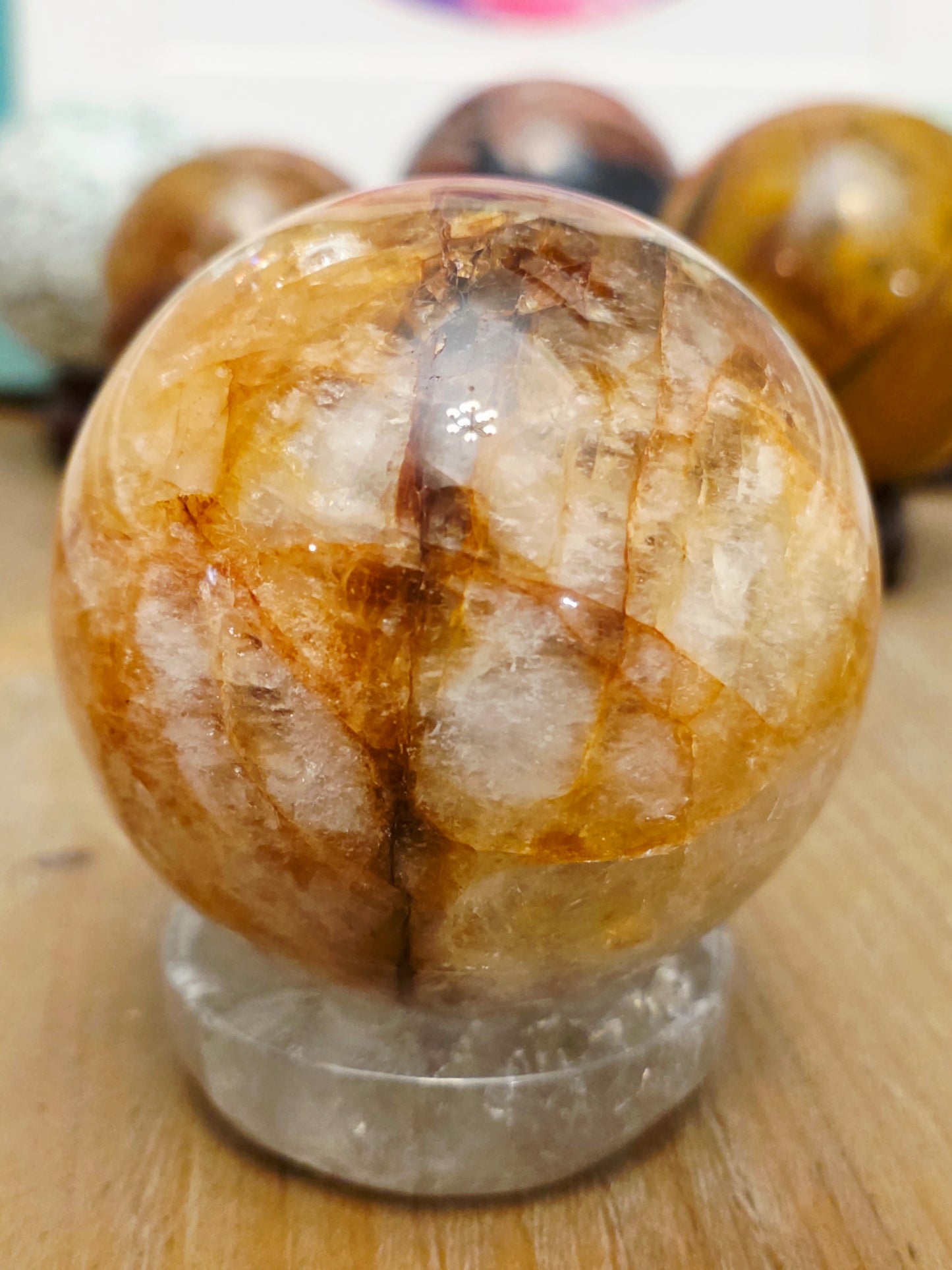 Golden Healer Quartz Sphere | Natural Golden Quartz Crystal Sphere | Polished Gemstone Décor | 2.3" Display Sphere
