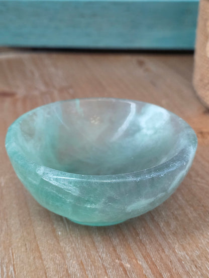 Polychrome Jasper Sphere with Green Fluorite Bowl Stand | 2.5" Natural Crystal Display Set | Collector Mineral Décor