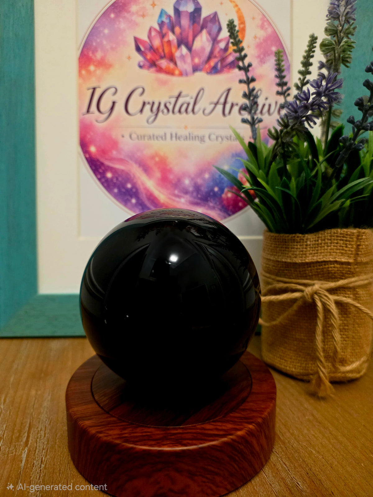 Black Obsidian Crystal Sphere | 3” Polished Obsidian Protection Stone