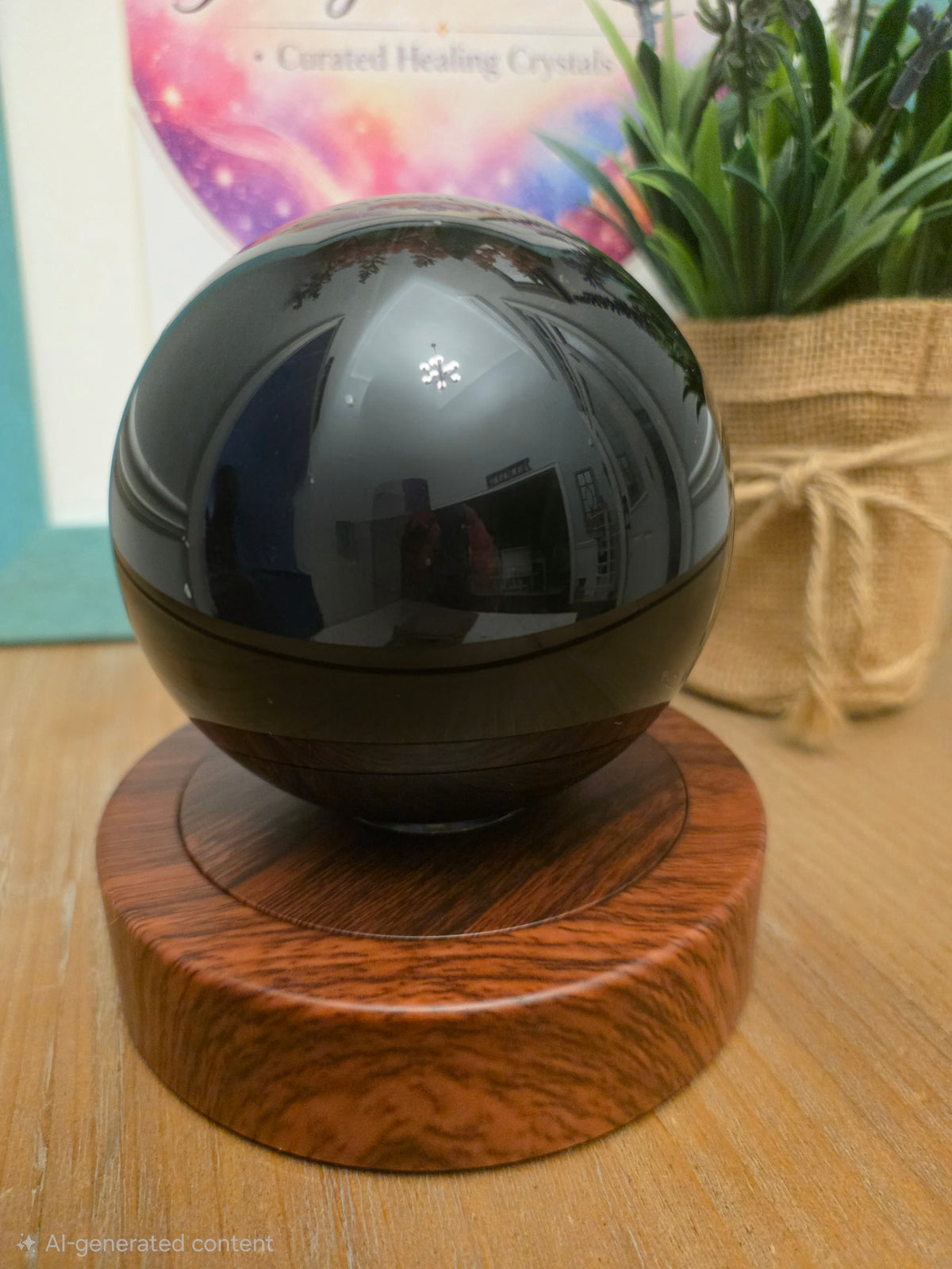 Black Obsidian Crystal Sphere | 3” Polished Obsidian Protection Stone