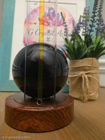 Black Obsidian Crystal Sphere | 3” Polished Obsidian Protection Stone