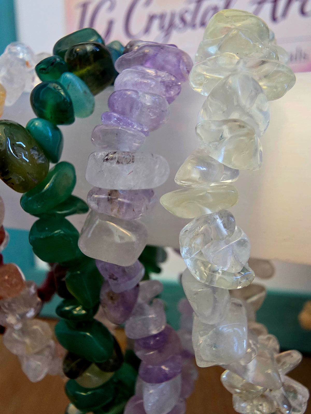 Natural Crystal Chip Bracelets | Assorted Genuine Stone Stretch Bracelets | Choose Your Stone