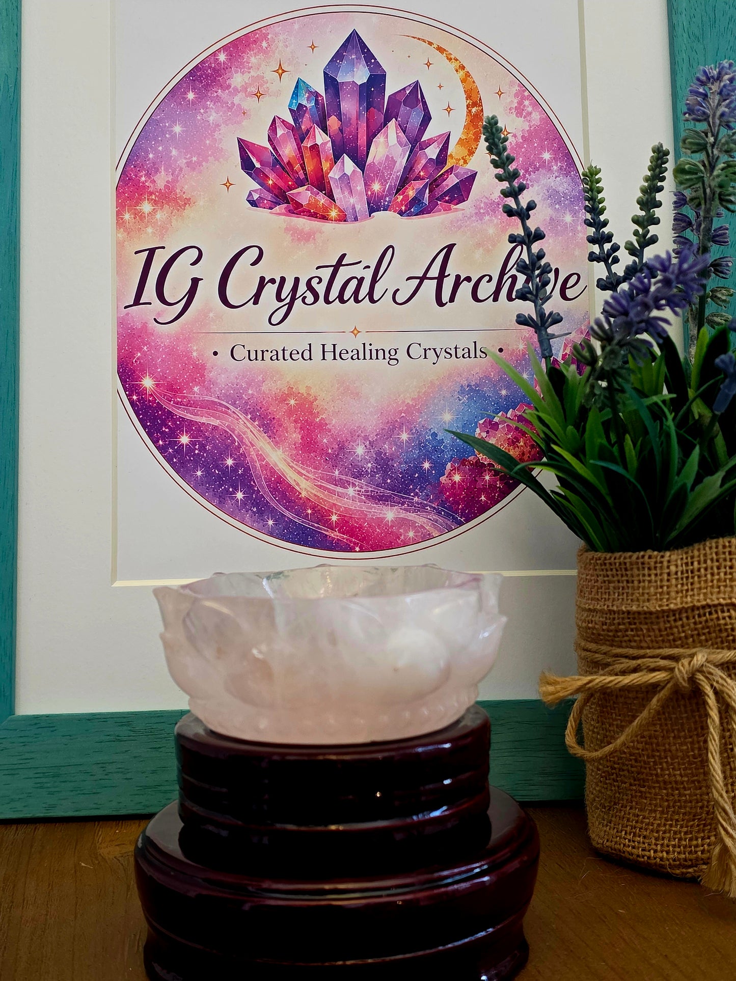 Natural Clear Quartz Lotus Bowl | 3.5” Carved Rock Crystal Flower Dish | Translucent Crystal Décor
