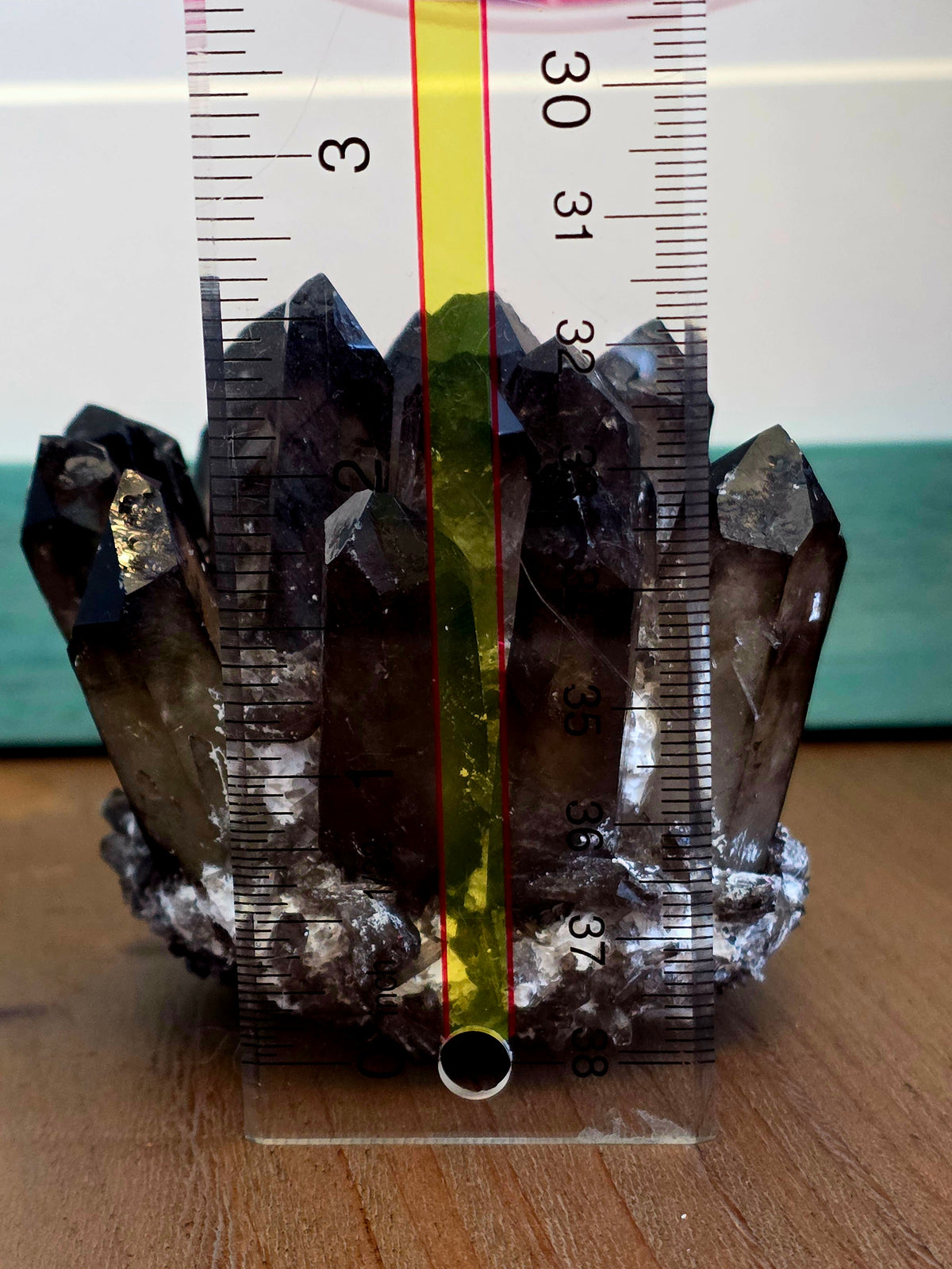 Natural Smoky Quartz Crystal Cluster | Dark Smoky Quartz Points on Matrix | Raw Mineral Specimen