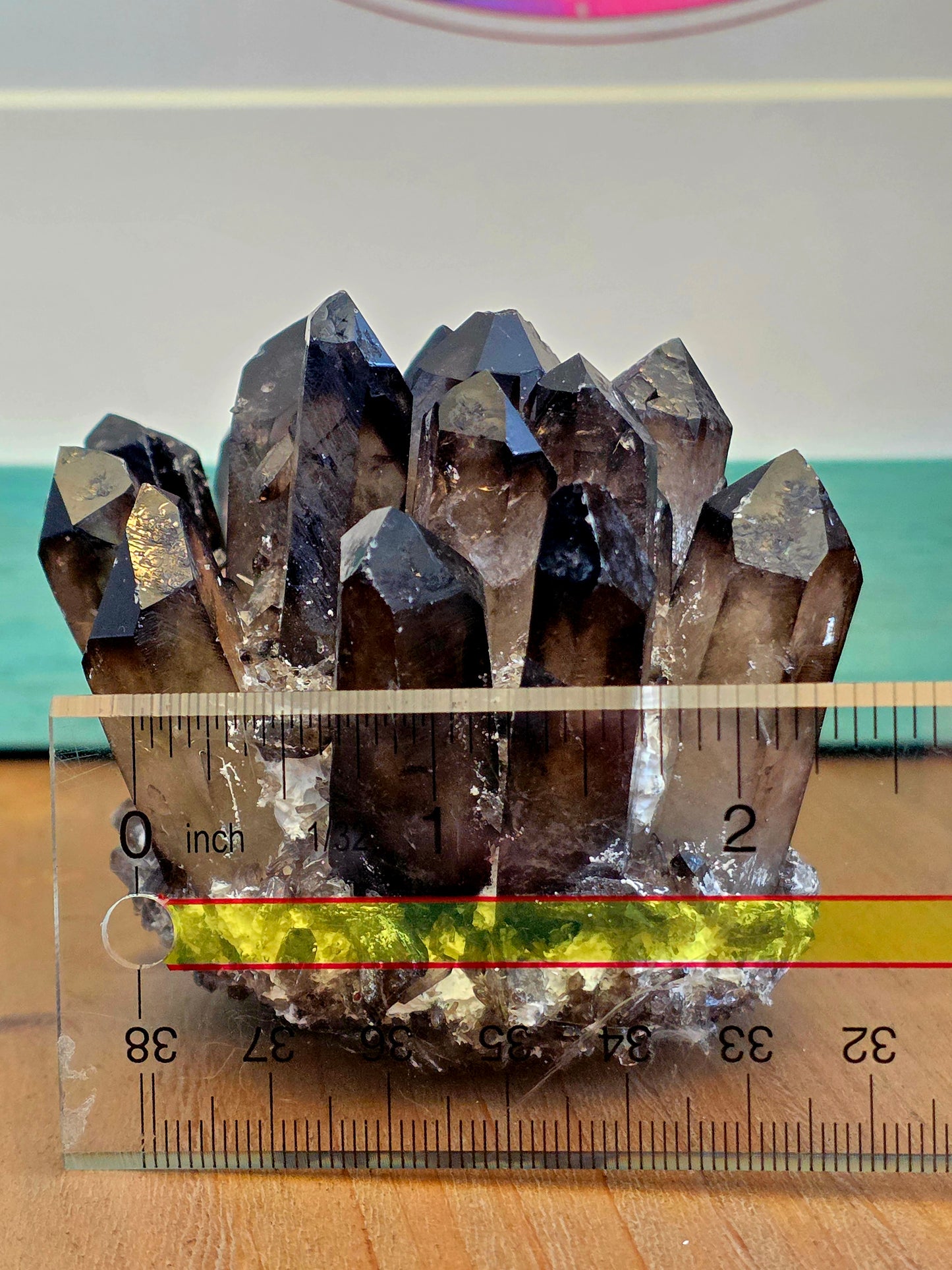 Natural Smoky Quartz Crystal Cluster | Dark Smoky Quartz Points on Matrix | Raw Mineral Specimen