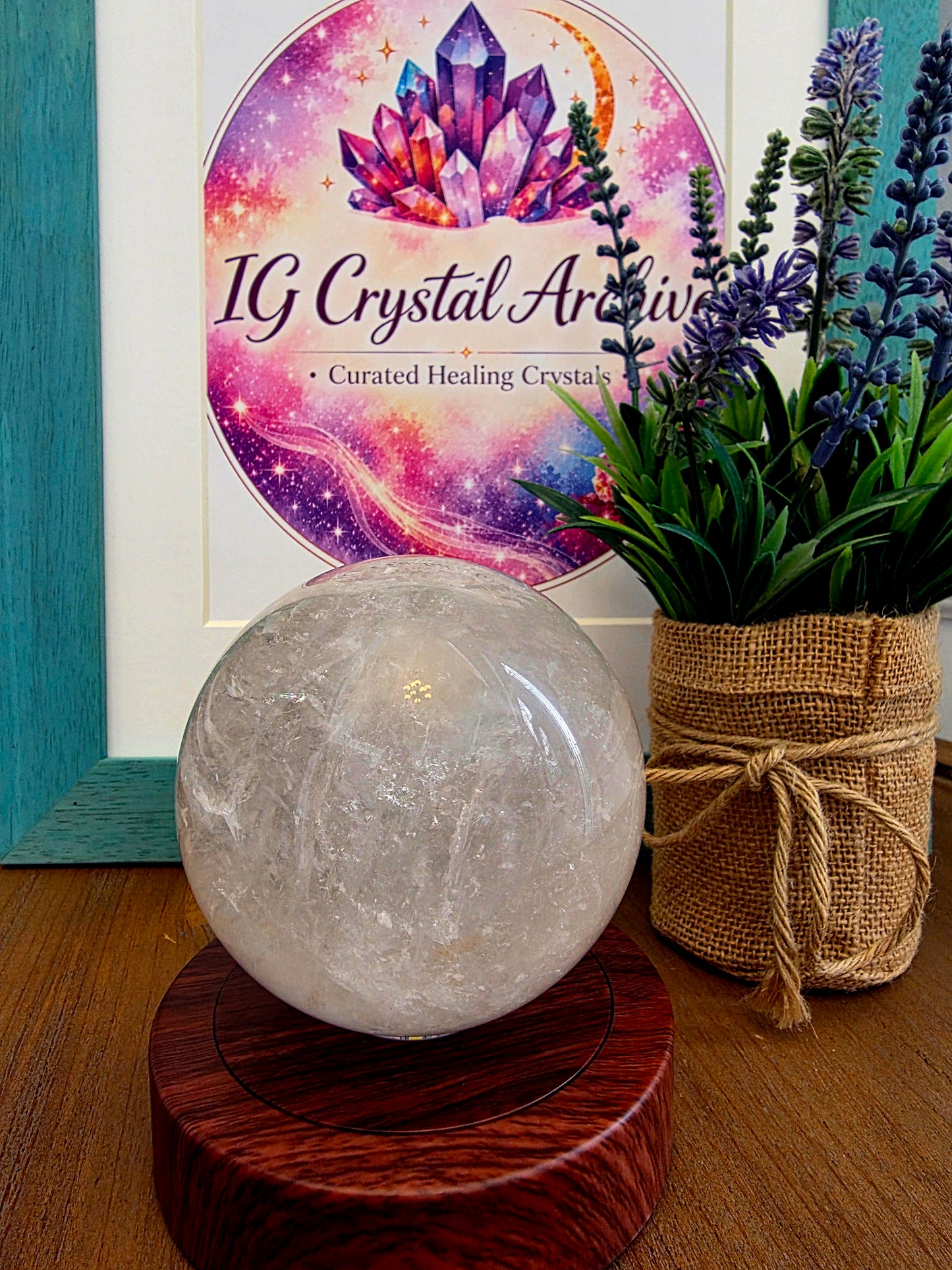 Large Clear Quartz Sphere 3 Inch | Natural Rock Crystal Quartz Orb