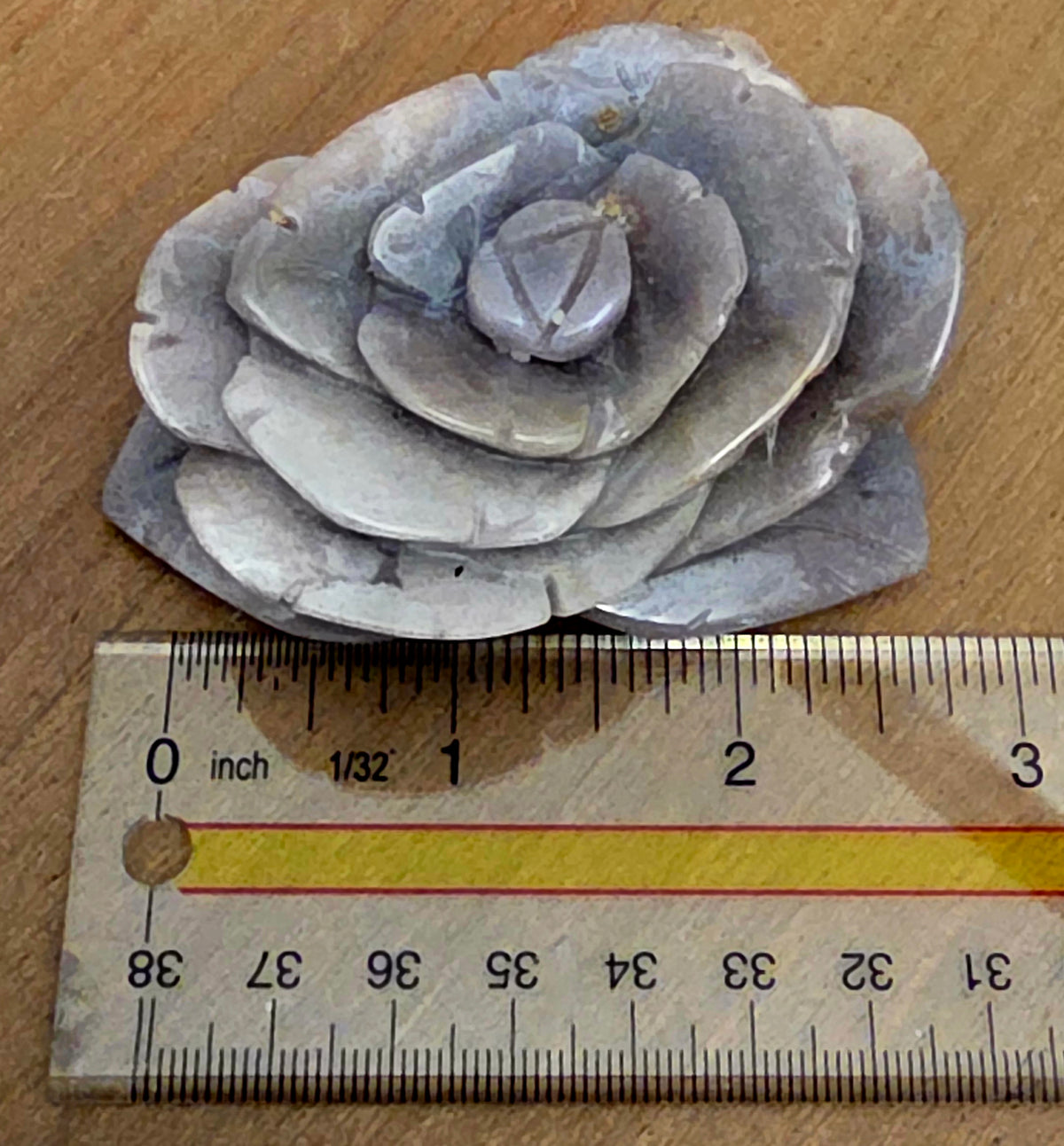 Lavender Druzy Agate Rose Carving | Purple Crystal Flower | Natural Agate Home Décor | Crystal Rose