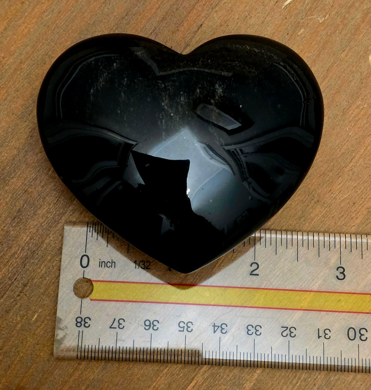Black Obsidian Heart | Large Polished Natural Stone Heart | Black Crystal Décor | Obsidian Display Piece
