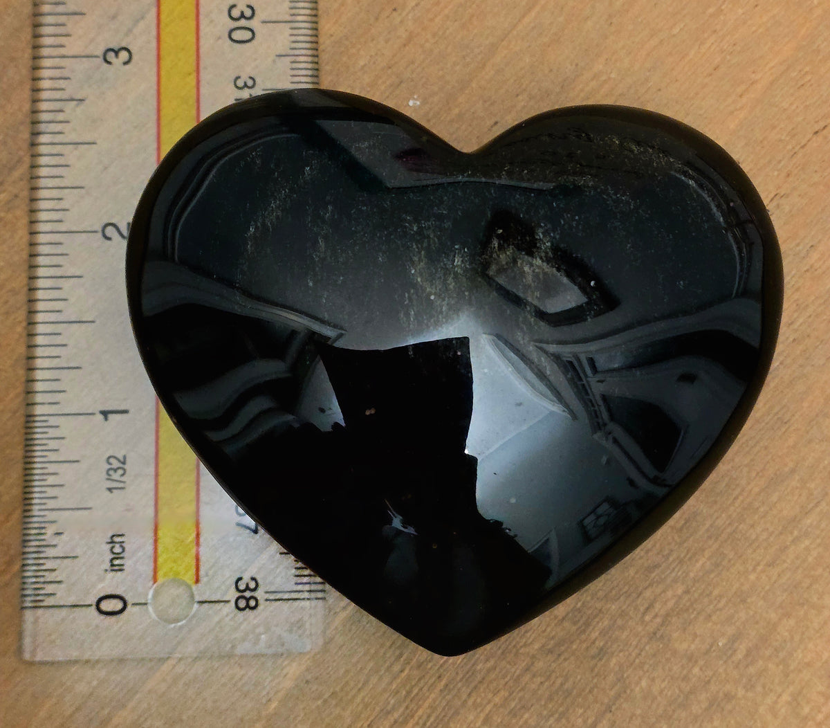Black Obsidian Heart | Large Polished Natural Stone Heart | Black Crystal Décor | Obsidian Display Piece