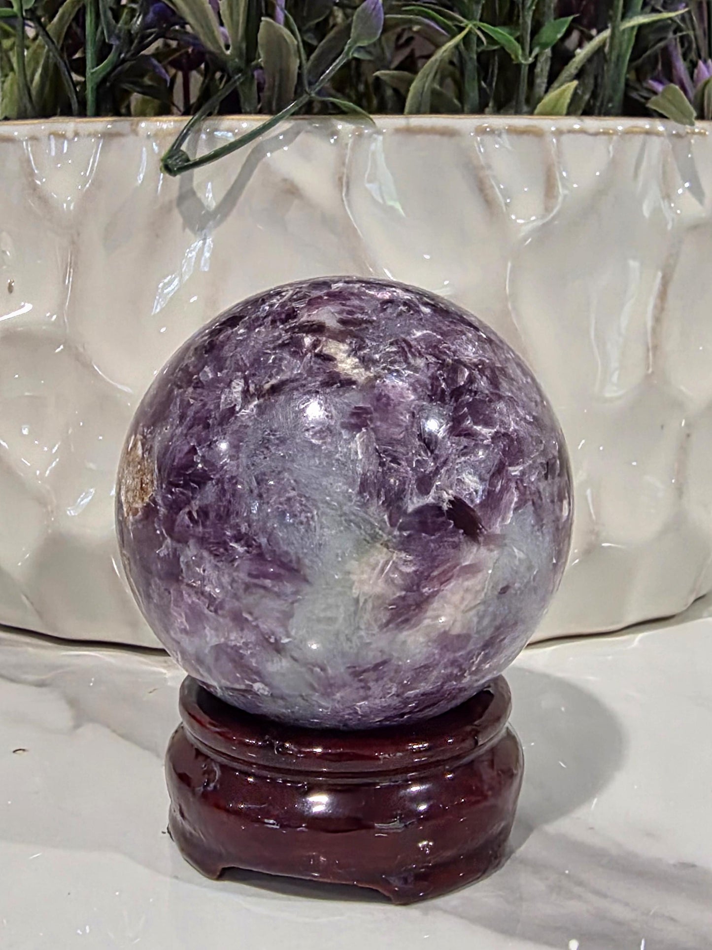 Amethyst Crystal Sphere | Dreamy Lavender Quartz Ball (~2.5 inches)