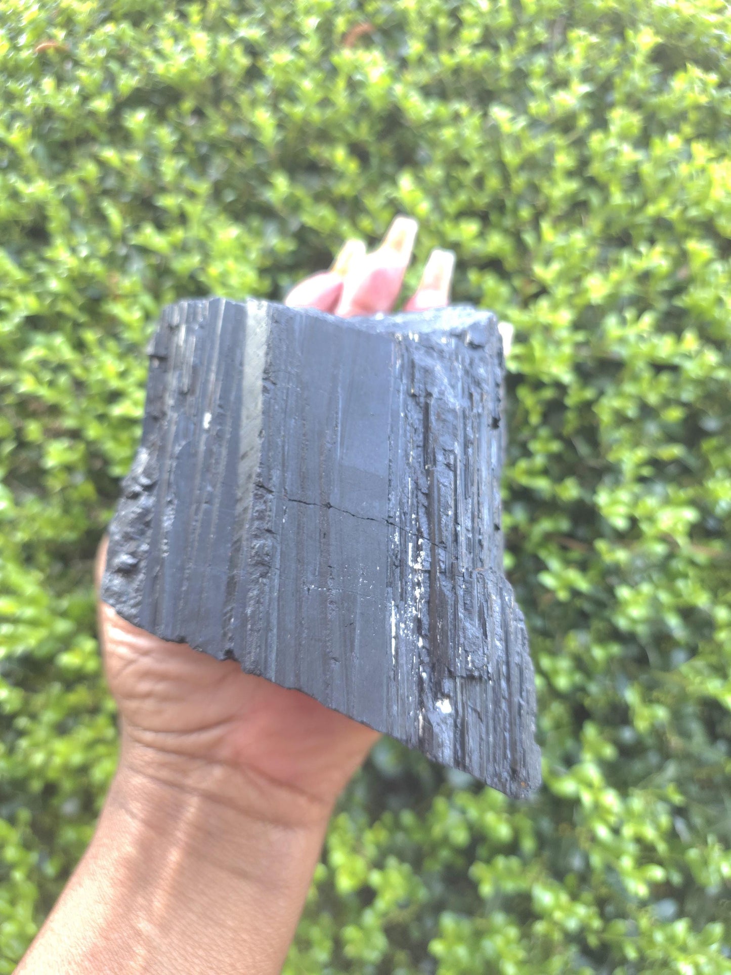 Large Raw Black Tourmaline Chunk – Natural Protection Stone | Collector Display Crystal | Grounding Energy Piece