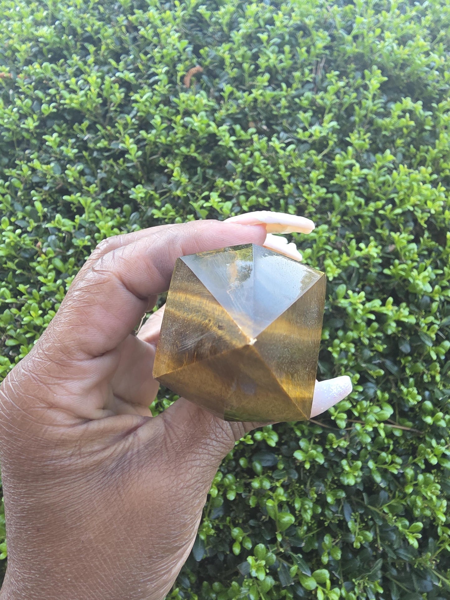 Tiger's Eye Single Terminated Crystal Wand | Polished Golden Brown Chatoyancy Stone