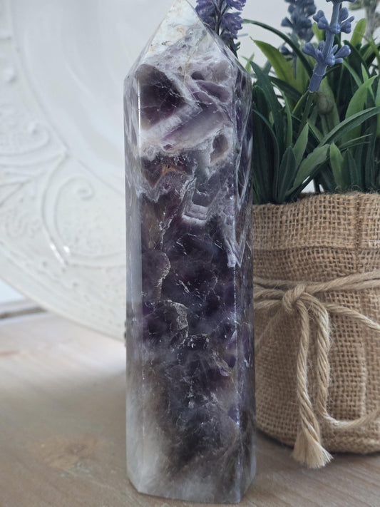 Amethyst Tower | Polished Dream Amethyst Point | Collector Display Crystal