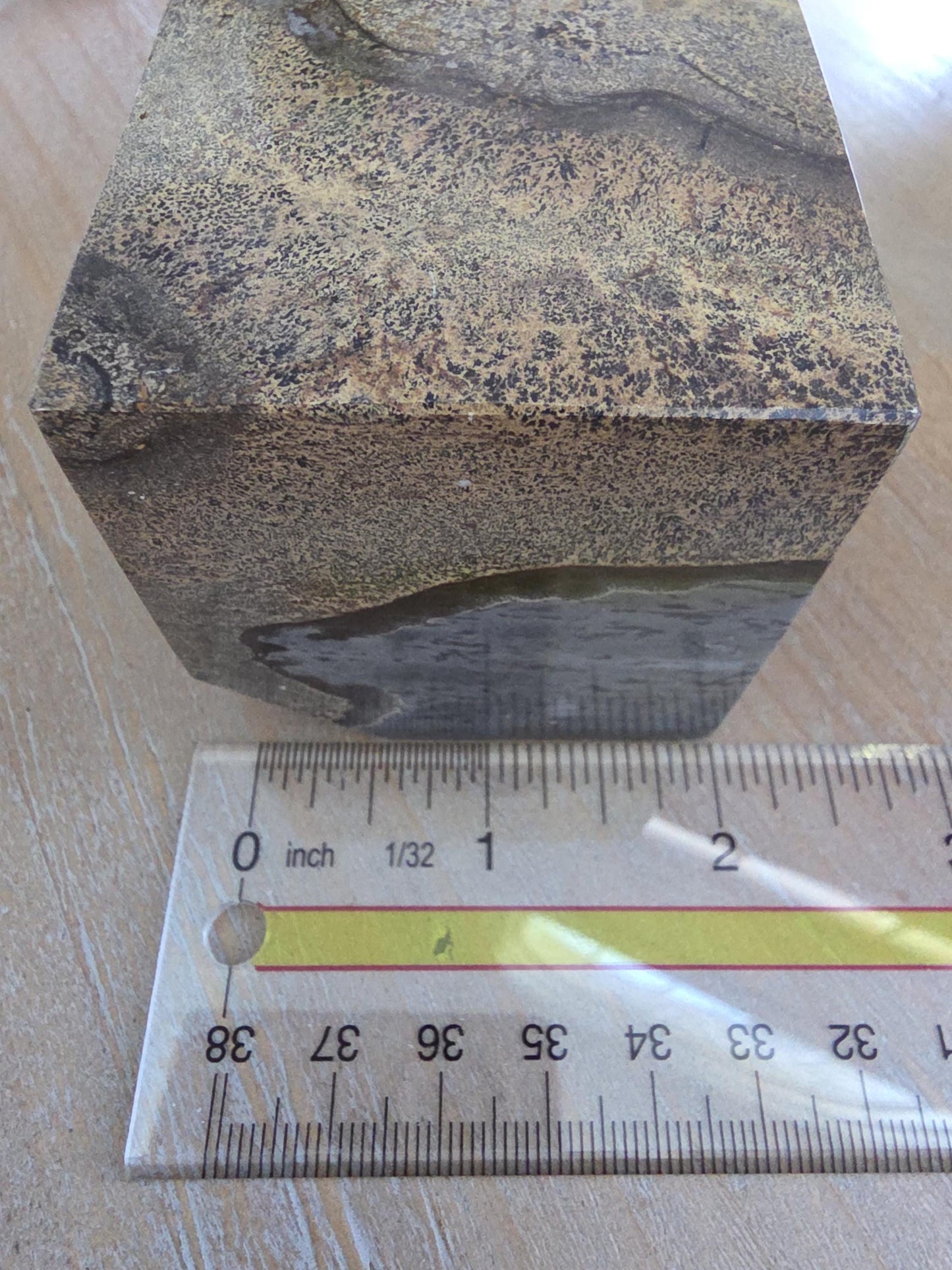 Rare Picture Jasper Cube | Scenic Landscape Stone Sculpture | Polished Collector Crystal