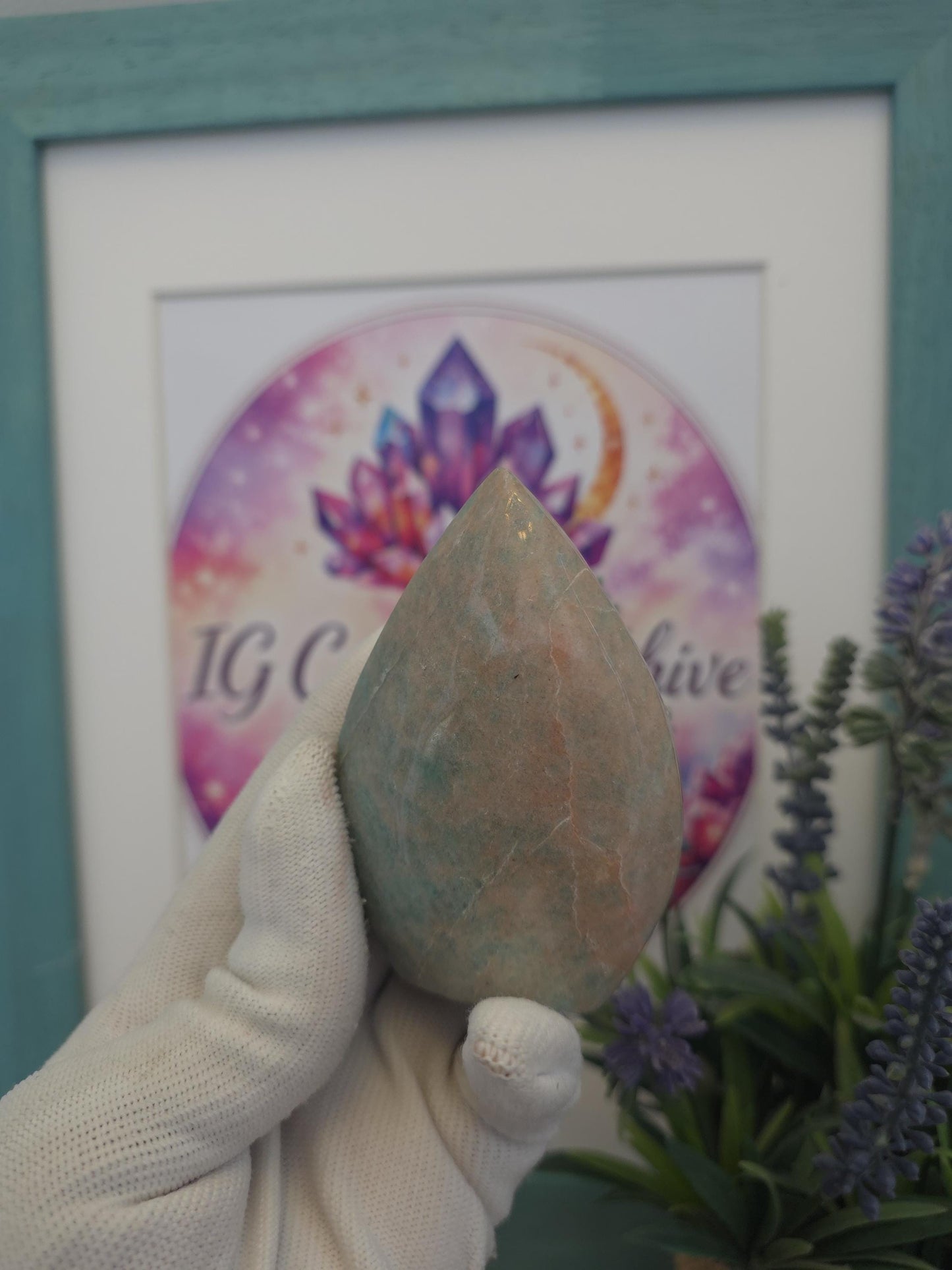Pastel Amazonite Freeform Flame
