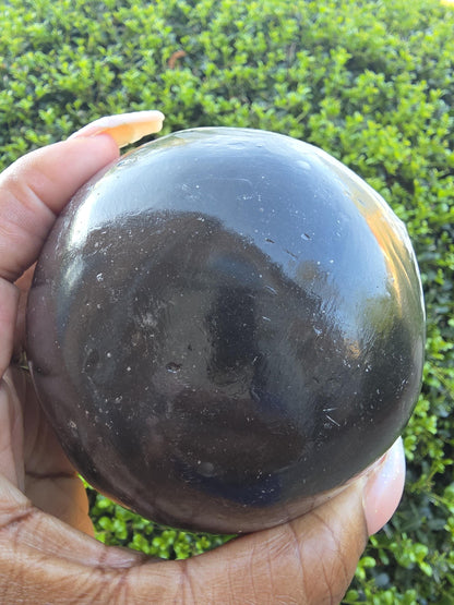 Natural Amethyst Geode Sphere | Polished Exterior Druzy Crystal Ball, Statement Decor