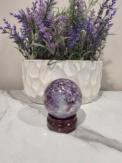 Amethyst Crystal Sphere | Dreamy Lavender Quartz Ball (~2.5 inches)
