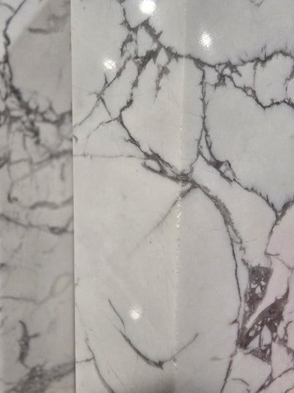 Large Howlite Tower – White Marble Crystal Point, Calming Stone Décor