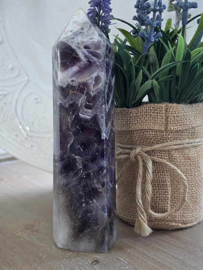 Amethyst Tower | Polished Dream Amethyst Point | Collector Display Crystal