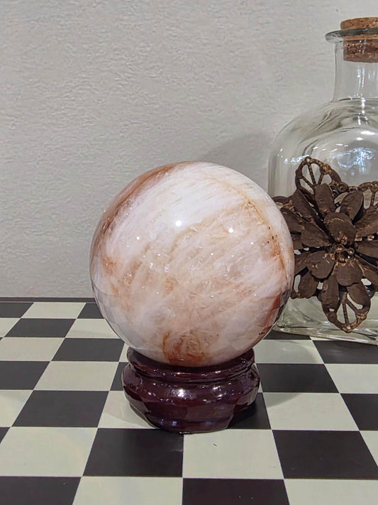 Large Natural Polished Crystal Sphere | One-of-a-Kind Decorative Mineral | Statement Home Décor