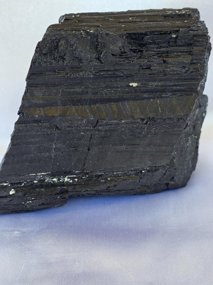 Large Raw Black Tourmaline Chunk – Natural Protection Stone | Collector Display Crystal | Grounding Energy Piece