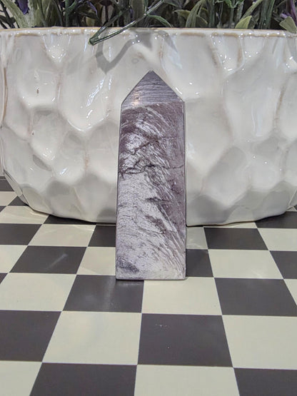 Purple Lepidolite Crystal Tower | Natural Calming Stone, Spiritual Decor