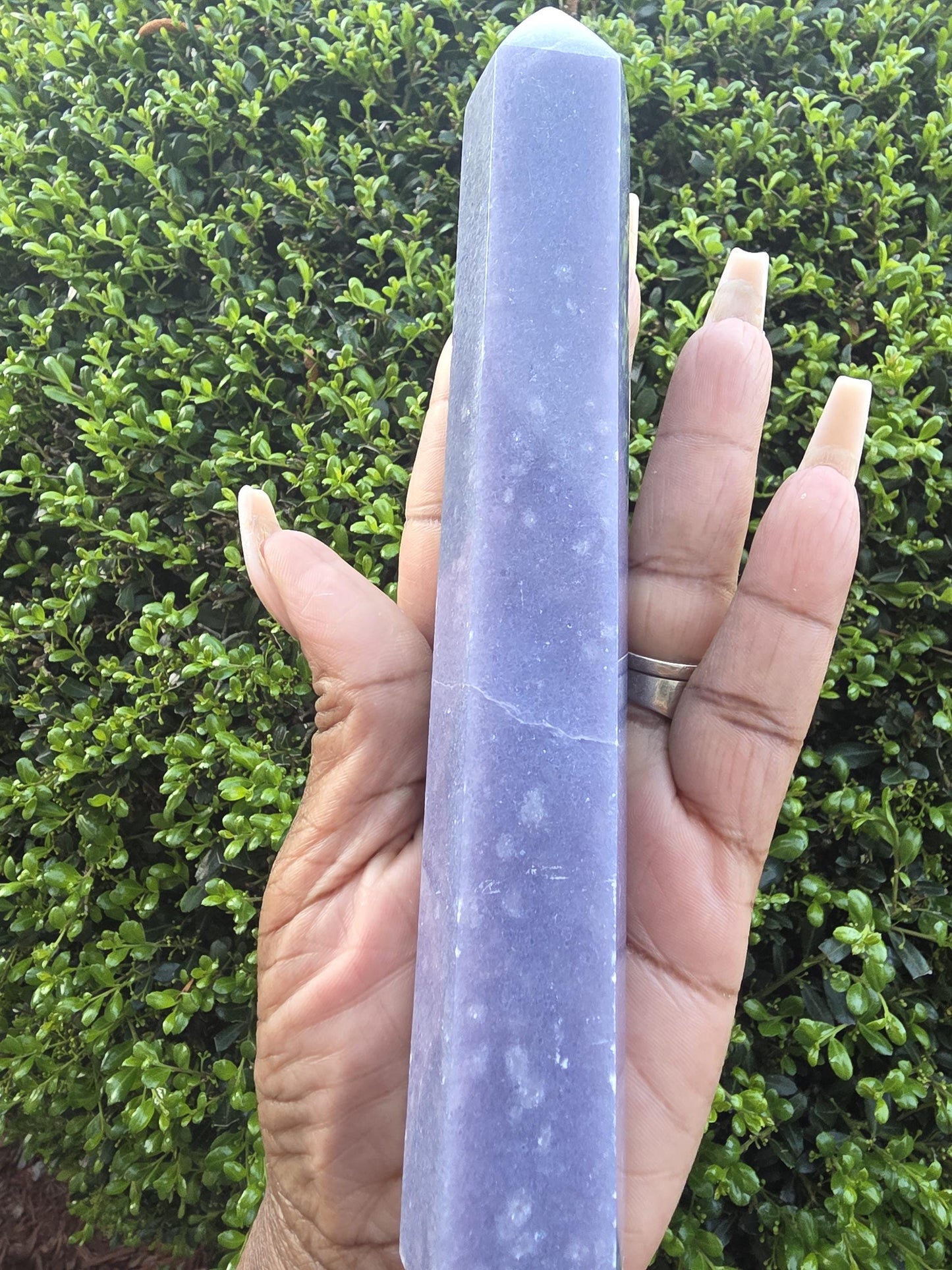 Lepidolite Crystal Tower | Lavender Purple Point | Calming Stone | Polished Crystal Obelisk