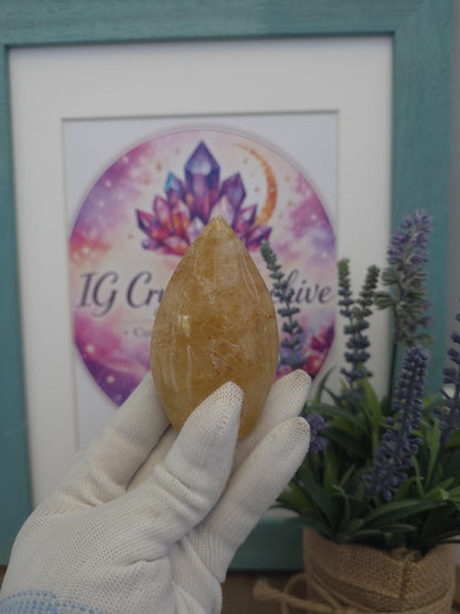 Golden Citrine Freeform Flame