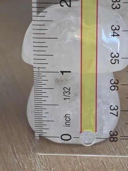 Mini Clear Quartz Mushroom Carvings | Hand Polished Crystal Decor, Healing Altar Stones