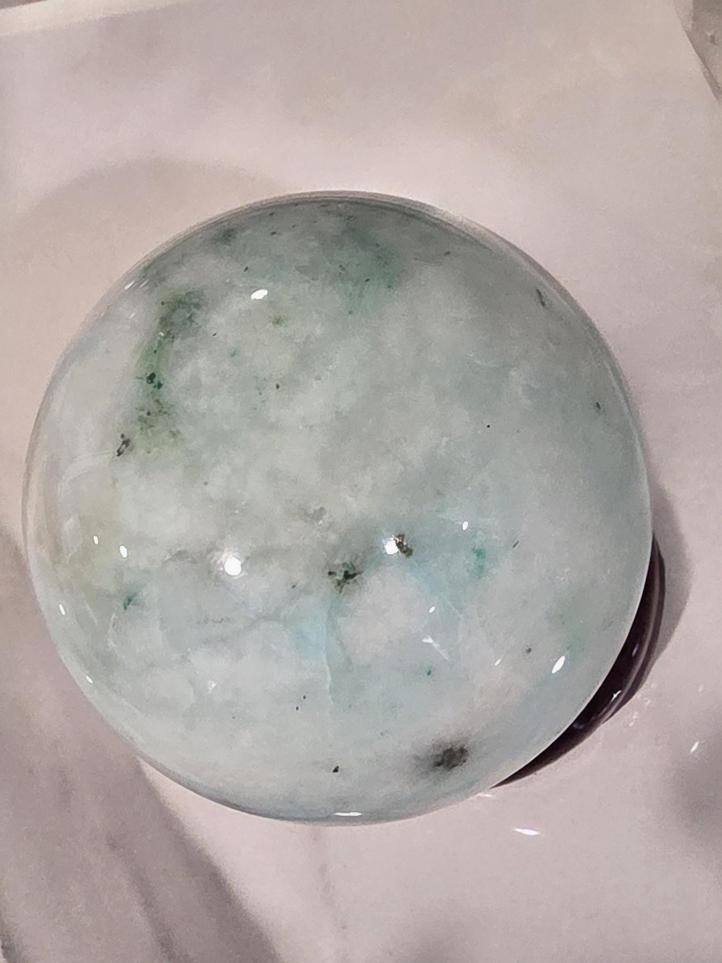Caribbean Calcite Sphere | Polished Ocean Blue Crystal Ball, Statement Decor