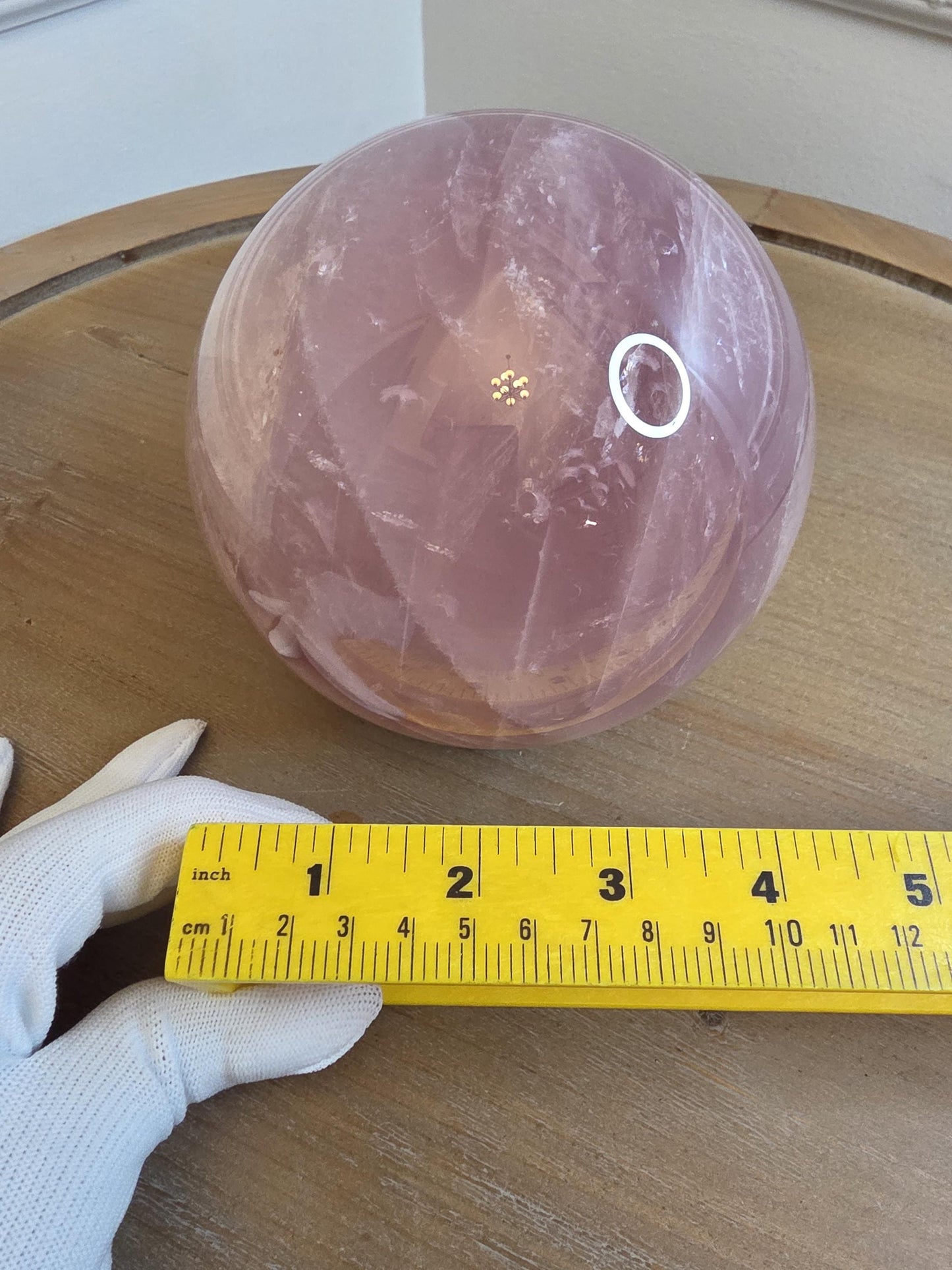 Large Polished Rose Quartz Sphere – Home Décor