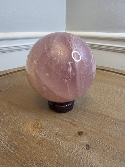 Large Polished Rose Quartz Sphere – Home Décor