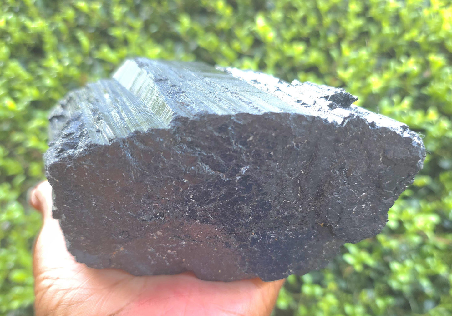 Large Raw Black Tourmaline Chunk – Natural Protection Stone | Collector Display Crystal | Grounding Energy Piece