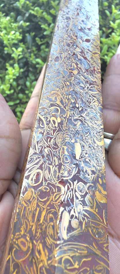 Calligraphy Jasper Tower, Script Mariyam Crystal Obelisk, Unique Pattern Home Decor