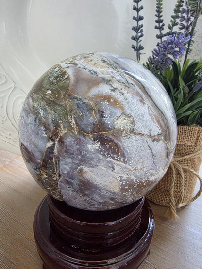 Scenic Jasper Crystal Sphere | Collector Mineral Orb | Landscape