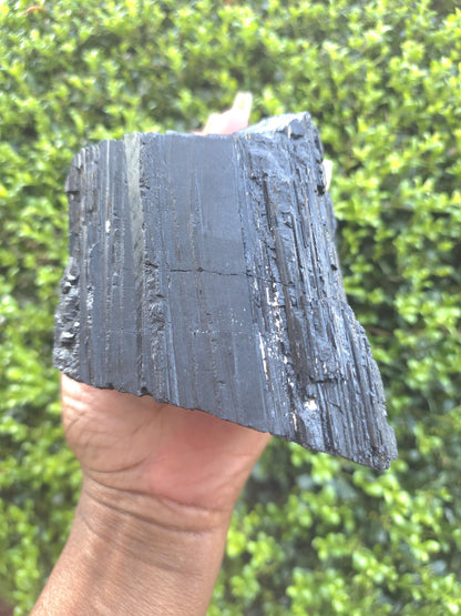 Large Raw Black Tourmaline Chunk – Natural Protection Stone | Collector Display Crystal | Grounding Energy Piece
